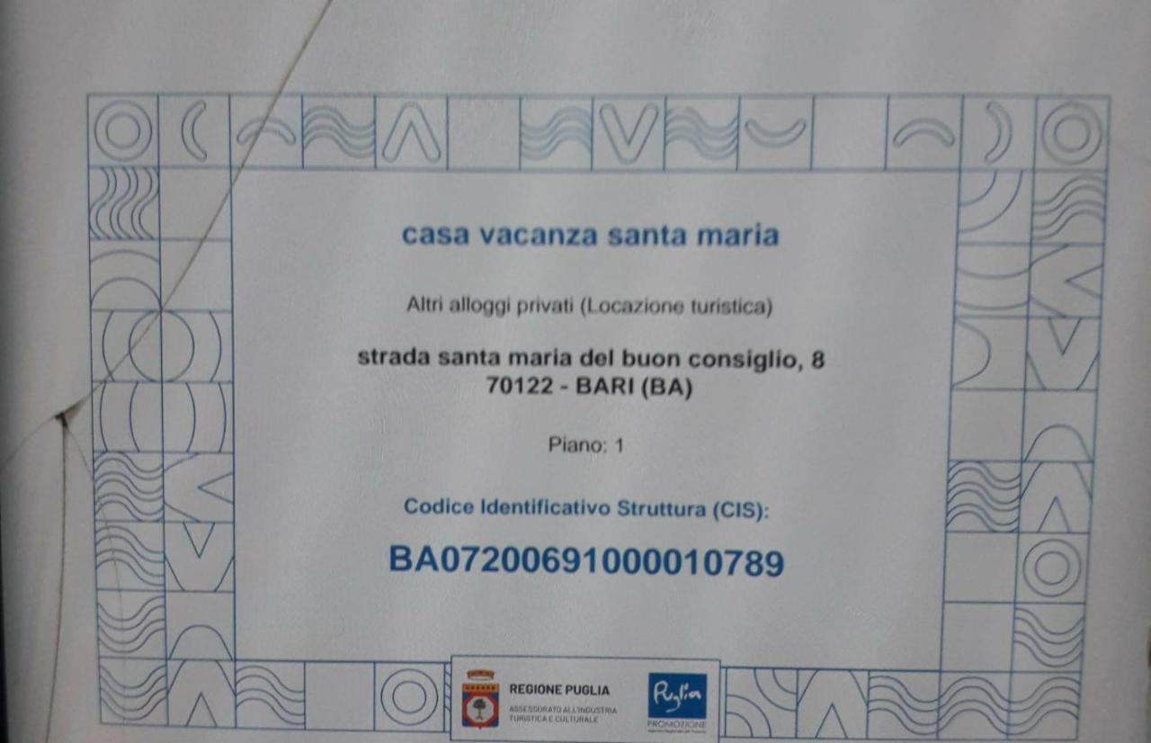 Casa Vacanze Santa Maria Villa Bari Eksteriør billede